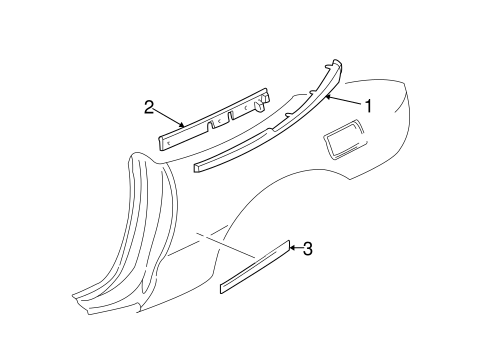Cavalier EXTERIOR TRIM - QUARTER PANEL 2