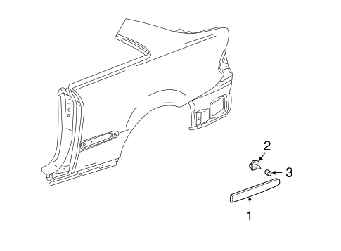 CLK320 EXTERIOR TRIM - QUARTER PANEL