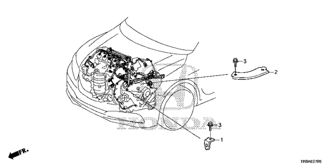 CIVIC SEDAN ENGINE WIRE HARNESS STAY (1.8L)