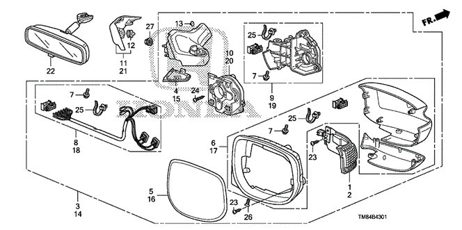 INTERIOR / BUMPER/MIRROR (SIDE TURN) for 2012 Honda INSIGHT #1
