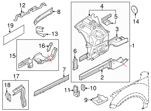 Touareg STRUCTURAL COMPONENTS & RAILS
