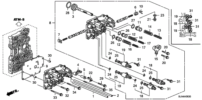 TRANSMISSION - AUTOMATIC/AT SERVO BODY for 2008 Honda FIT #1