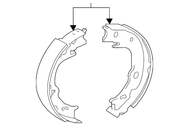 46540-06030 PARK BRAKE SHOES, LEFT