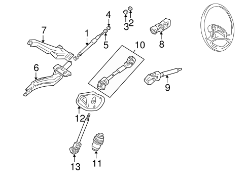 EuroVan STEERING COLUMN ASSEMBLY