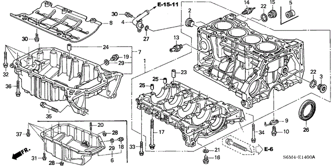RSX CYLINDER BLOCK - OIL PAN