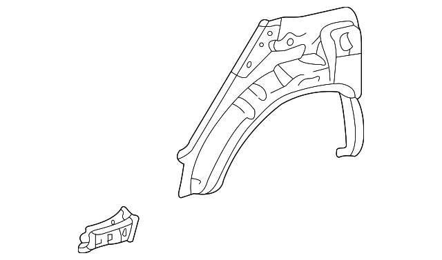 61631-48901 Деталь OUTER WHEELHOUSE, RIGHT