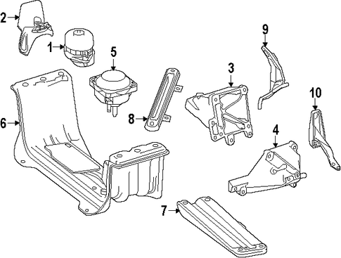 GL550 ENGINE & TRANS MOUNTING