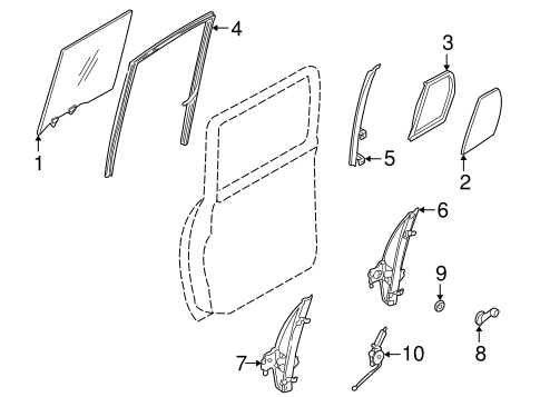 Xterra GLASS - REAR DOOR