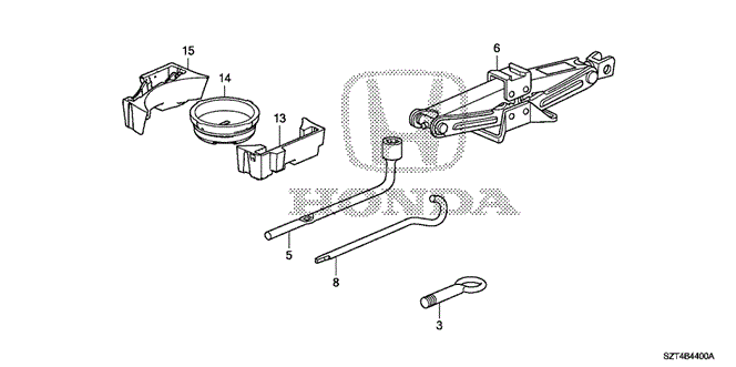 INTERIOR / BUMPER/TOOLS - JACK for 2011 Honda CR-Z #1