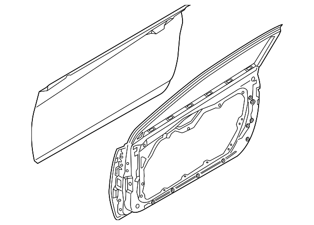 76003-3X200 DOOR SHELL, LEFT