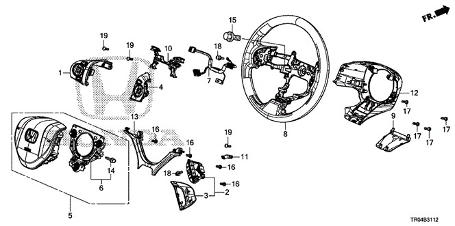 CHASSIS/STEERING WHEEL (SRS) (3) for 2012 Honda CIVIC SEDAN #1