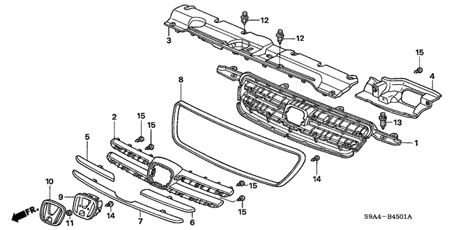 INTERIOR / BUMPER/FRONT GRILLE ('05) (1) for 2005 Honda CR-V #1
