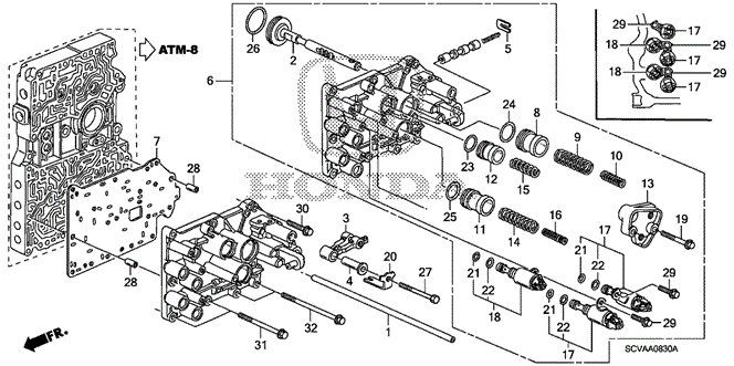 TRANSMISSION - AUTOMATIC/AT SERVO BODY for 2007 Honda ELEMENT #1