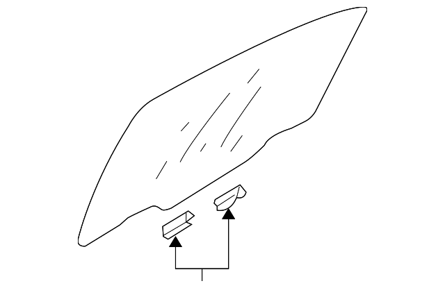 MR556050 Деталь MOVEABLE GLASS, RIGHT