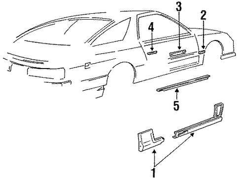 Daytona EXTERIOR TRIM - PILLARS