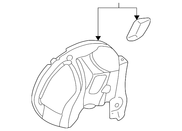 4580195AE FENDER LINER, LEFT