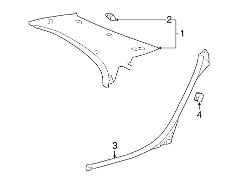 ES300 INTERIOR TRIM - QUARTER PANELS