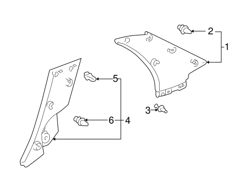 Echo INTERIOR TRIM - QUARTER PANELS 2