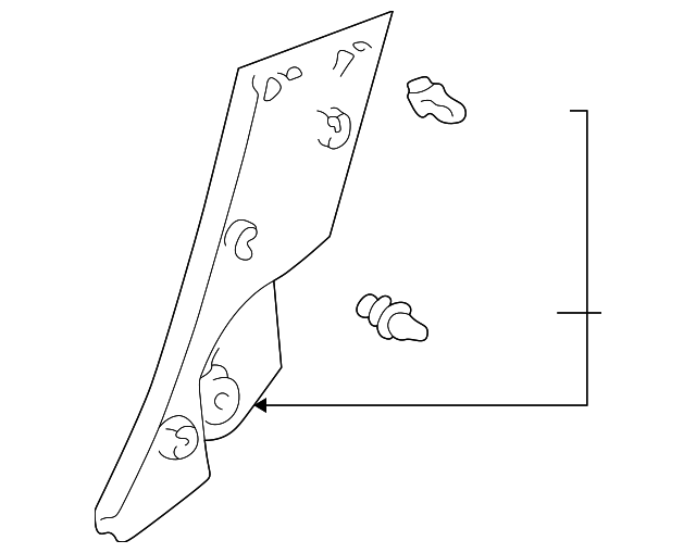 62551-52040-B1 Деталь LOWER QTR TRIM, RIGHT