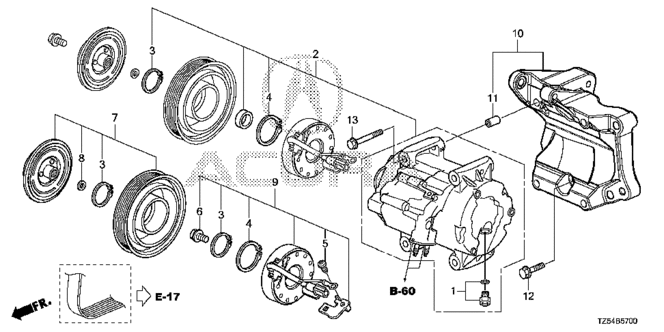 BODY / AIR CONDITIONING/A/C COMPRESSOR for 2014 Acura MDX #1