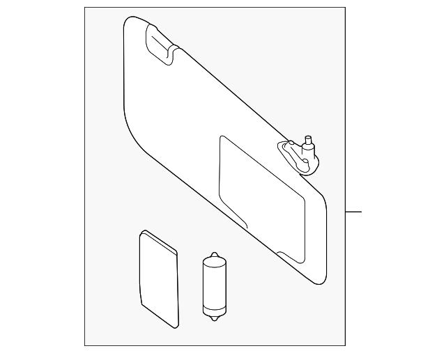 SU003-03149 Деталь SUNVISOR, LEFT
