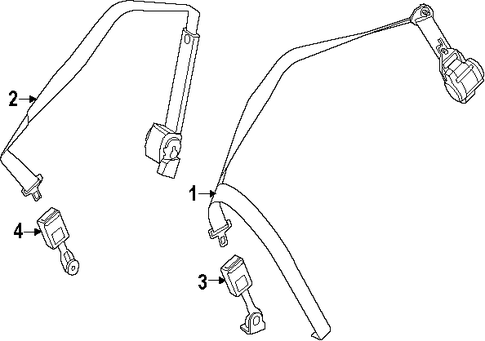GL550 REAR SEAT BELTS
