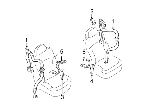 Blazer FRONT SEAT BELTS