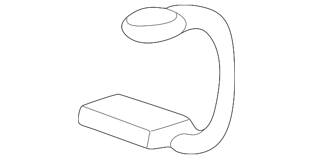 12477774 Деталь CENTER SEAT BELT, LEFT