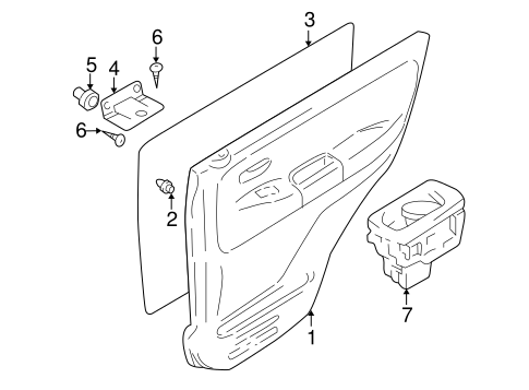 Tracker INTERIOR TRIM - REAR DOOR