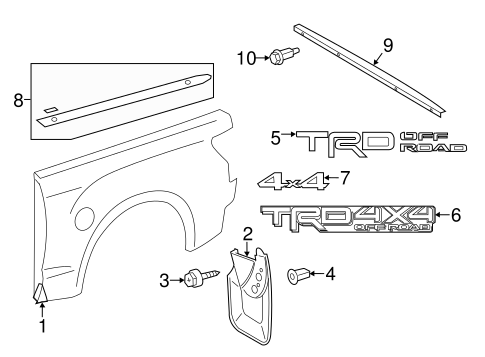 Tundra EXTERIOR TRIM - PICK UP BOX 3