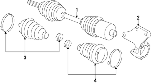 JX35 AXLE SHAFTS & JOINTS