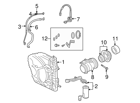 PT Cruiser CONDENSER, COMPRESSOR & LINES 2