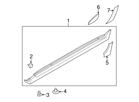 Impreza EXTERIOR TRIM - PILLARS