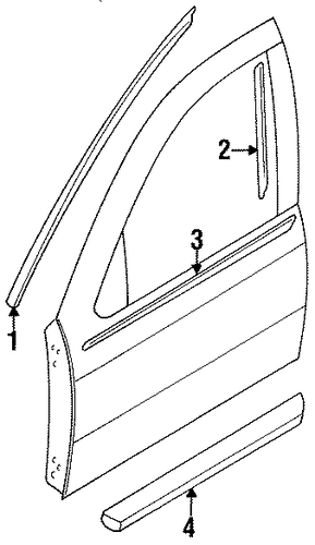 200SX EXTERIOR TRIM - DOOR