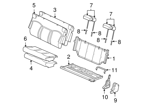 Escalade ESV REAR SEAT COMPONENTS