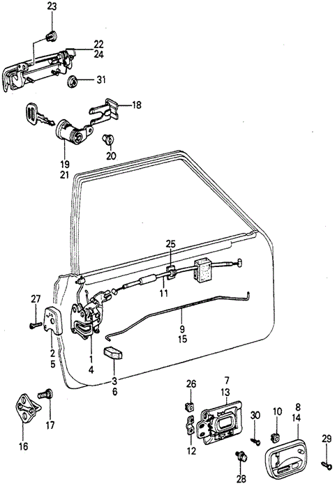 BODY / AIR CONDITIONING/DOOR LOCK for 1979 Honda ACCORD HATCHBACK #1