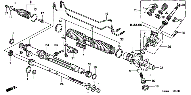 CIVIC SEDAN P.S. GEAR BOX COMPONENTS