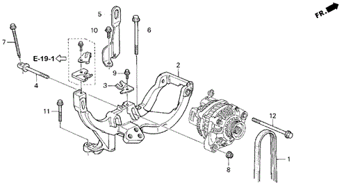 ENGINE/ALTERNATOR BRACKET (V6) for 1996 Honda ACCORD SEDAN #1