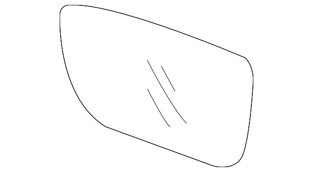 87611-3V300 Деталь MIRROR GLASS, LEFT