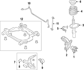 2010-2012 Ford Flex Strut AA8Z-18124-D 2010-2012 Ford Flex Strut AA8Z-18124-D