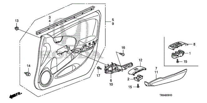 INTERIOR / BUMPER/FRONT DOOR LINING for 2009 Honda FIT #1