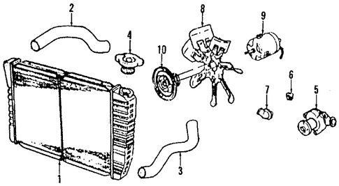 COOLING SYSTEM/COOLING SYSTEM for 1993 Ford Thunderbird #1