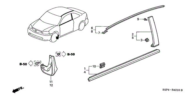 INTERIOR / BUMPER/MOLDING for 2004 Honda CIVIC COUPE #1