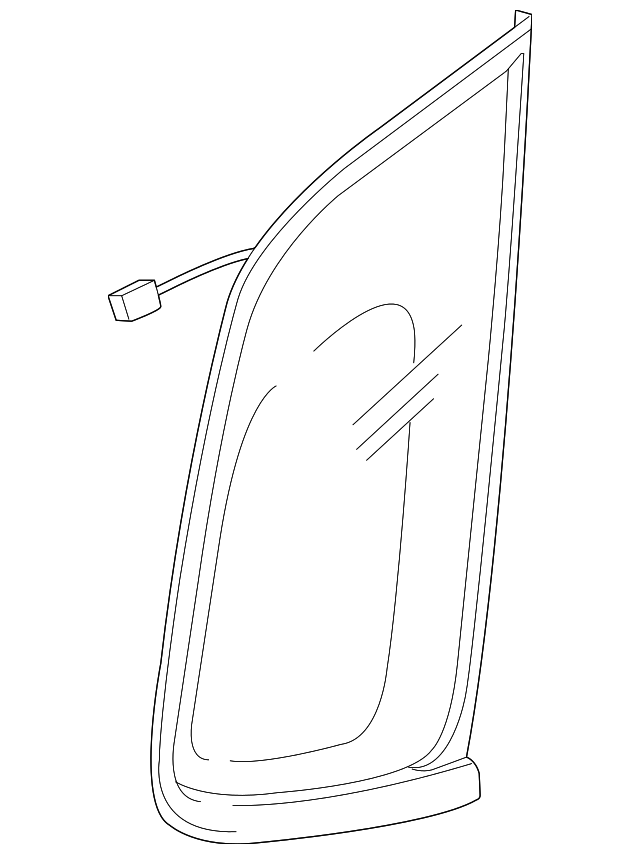 87810-2E000 Деталь QUARTER GLASS, LEFT