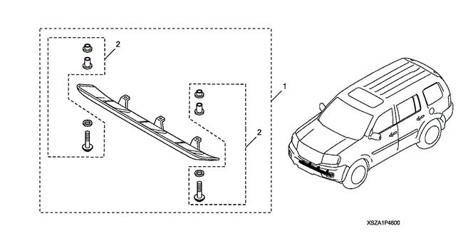 ACCESSORIES/FRONT ALUMINUM UNDER TRIM for 2009 Honda PILOT #1