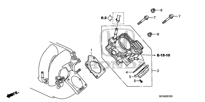 ENGINE/THROTTLE BODY for 2008 Honda ELEMENT #1