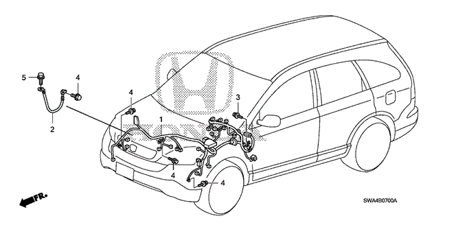 ELECTRICAL / EXHAUST / HEATER / FUEL/WIRE HARNESS (1) for 2009 Honda CR-V #1