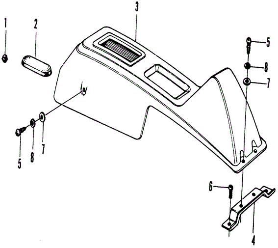 INTERIOR / BUMPER/HMT CENTER CONSOLE for 1973 Honda CIVIC 1200 COUPE #1