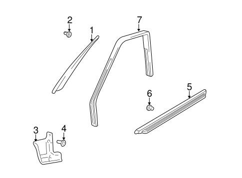 Tracker INTERIOR TRIM - PILLARS 2