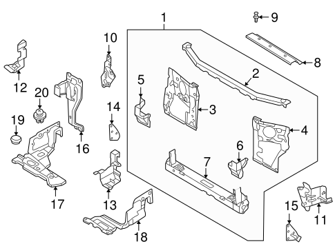 626 RADIATOR SUPPORT